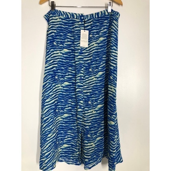 Whistles Seaform Skirt Button Front NWT 14 - Picture 4 of 10